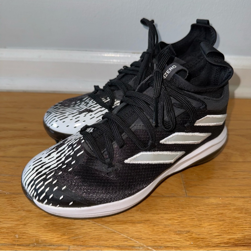 Adidas Adizero Afterburner Black Baseball Cleats Shoes Size 5